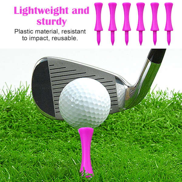 Zivisk Pink Golf Tees Muoviset 57MM 100 Kpl Pitkät Linna Golf Tees 2-1/4 Tuumaa