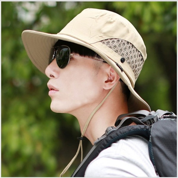 Bucket hat för män, ventilerande solhatt, sommarsolhatt{EE}