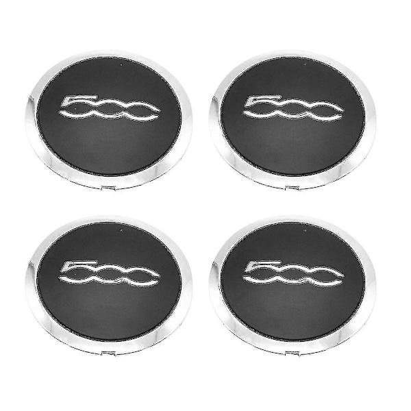 4 st 133mm Navkapslar för 500 Hjul Navkapslar Set 68078419AC 68078421AC Dammskydd 51884863 Silver