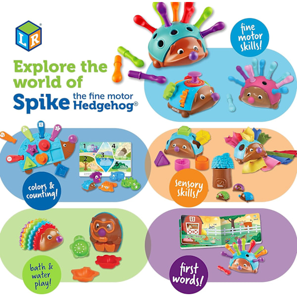 The Fine Motor Hedgehog - Pædagogisk legetøj til tumlinger, finmotorisk og sensorisk legetøj til børn 18+ måneder, Montessori legetøj{F2}
