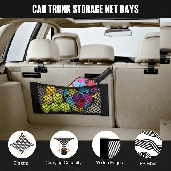 Bil Dobbelt Netting Bagasjerom Oppbevaring Netting Bilgjenstand Fast Netting Bil Organisering Oppbevaring Elastisk Stropp 5x50cm