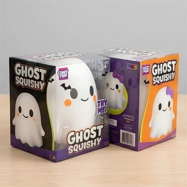Spøgelses Squishy Legetøj, 13 cm Stor Blød Klemme Stressbold, Halloween Sanselegetøj