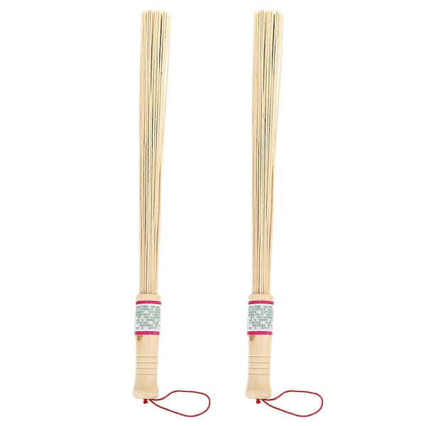 2 st Bambu Professionella Massagestavar Hälsovårdsmassagerare (Ljusgul) Yellow 57.00X3.00X3.00CM