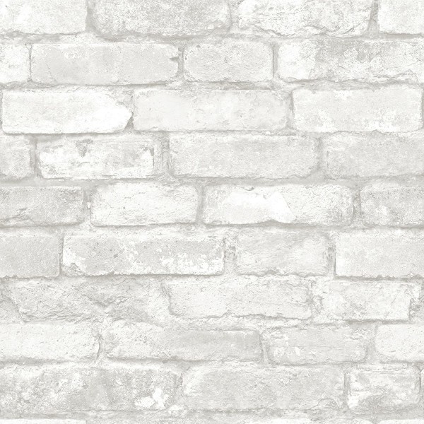 NU1653 gray and white brick peel and stick wallpaper