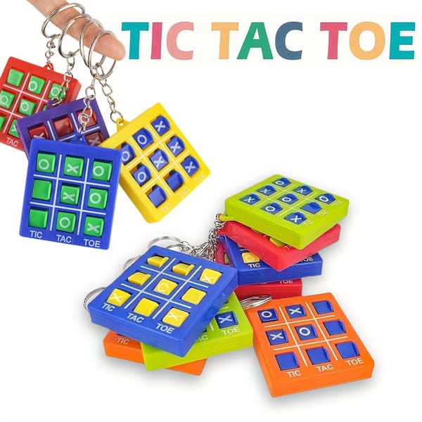 18 st Mini Tre i Rad Nyckelring Set Partyfavörer Random colors 18 pieces