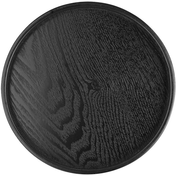 1 stk. Svart 30 cm Solid Trebrett Tre Tesett Tebrett