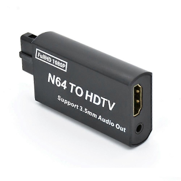 N64 HDMI-muunnin HD 1080P Pelikonsoli N64 HD-TV-adapteriin Plug and Play N64/SNES/NGC/SFC:lle 3,5 mm:n äänilähdöllä - WELLNGS
