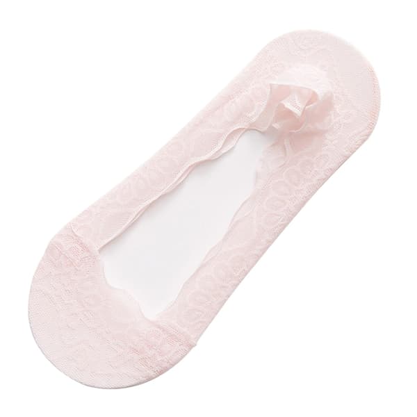 Usynlige tynde blonde ankelstrømper Svedabsorberende åndbar sok til daglig brug Pink 1 Pair