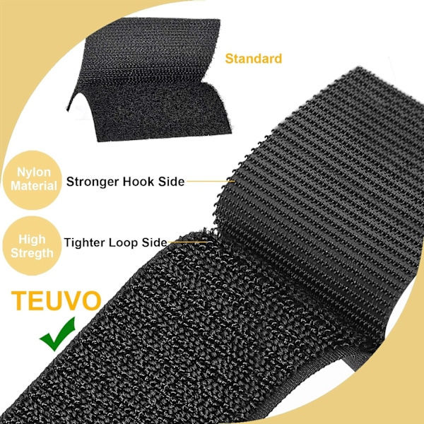 11 cm leveä 1 m pitkä ommeltava Velcro-tarra kangaskäyttöön, ei-liimautuva F{EE}