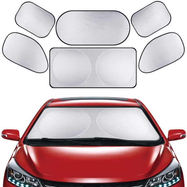 " Cover för vindruta 6 st Bilsolskydd blockerar UV-strålningsskydd Solskydd fram eller bak för UV-snö Anti-Ice för SUV De flesta fordon."