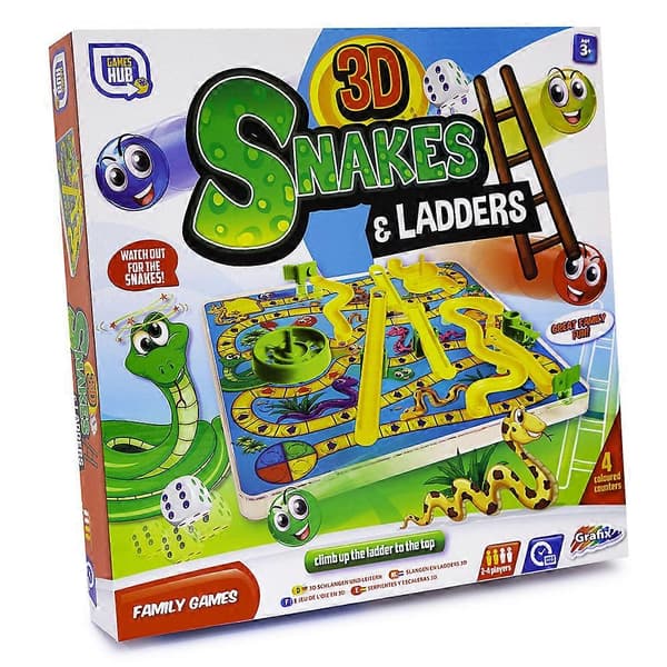 3D Ormar och Stegar Brädspel Leksak med Stege Traditionell Familjeleksak Rolig Present för Barn}F2{