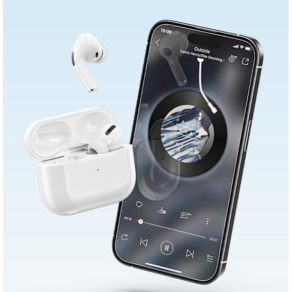 Erstatnings trådløs opladningsetui til Airpod Pro 680 Mah Etui Understøtter trådløs opladning Hvid{HH}