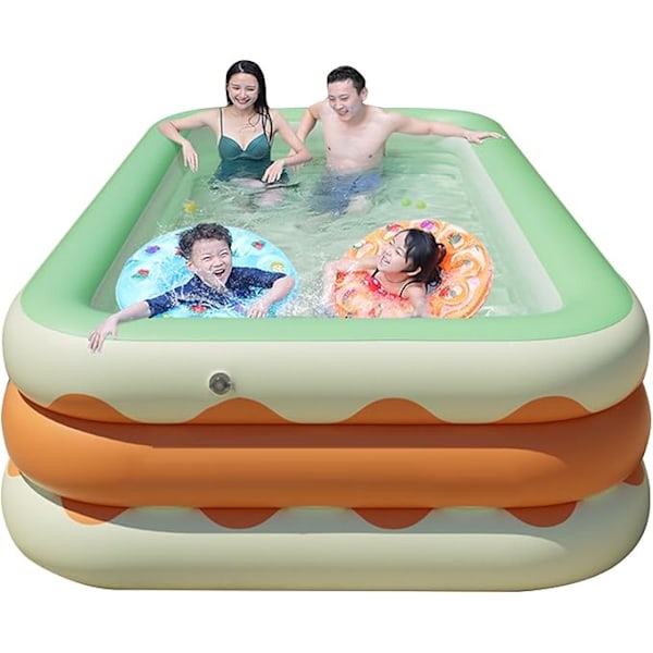 Oppustelig Pool, 3-lags Fortykket Familiepool til Småbørn, Udendørs, Have, Baghave, Sommer Vandfest (1,5 m){f234}