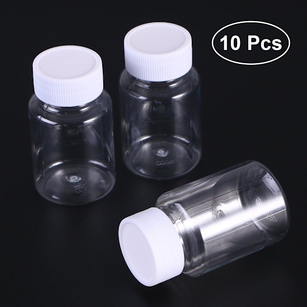 80ml Tomme Plastflasker Klare Flasker for Kjemiske Medikamenter, ZQKLA