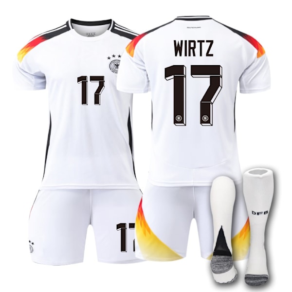 2024-2025 Sesong UEFA Tysklands Nr. 17 Jerseysett NO.17 Wirtz NO.19 Sane xl(180-185cm)