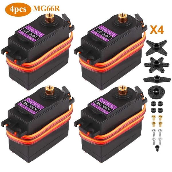 4st MG996R Micro Servomotor Metallväxel Digital Servomotor Vridmoment DE