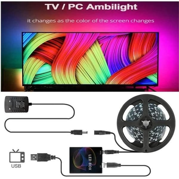 Ambilight LED-nauhavalo Taustavalo PC TV 30 LEDiä/M 4M（F2）