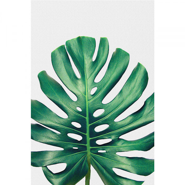 Wekity Botanisk Vægkunst Print Sæt med 3 Tropiske Blade Lærredsdekoration Planteblade Boho Vægdekoration Billeder Grønne Boho Plakater Kunst Sæt Badeværelse Væg A