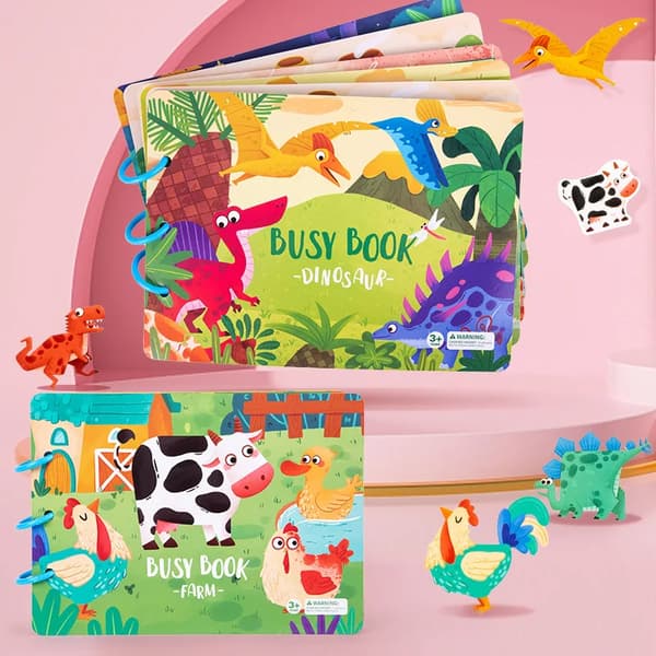 Klistremerkebok Stille Bok Puslespill Pedagogiske Leker(f2)