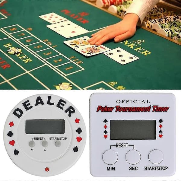 Casino Poker Turnering Timer Plast Pokerchips Speltillbehör Lätt Att Använda{h}