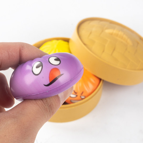 12 ST Steamer Smiley Squishy Långsamt Stigande Fidget Leksak Present