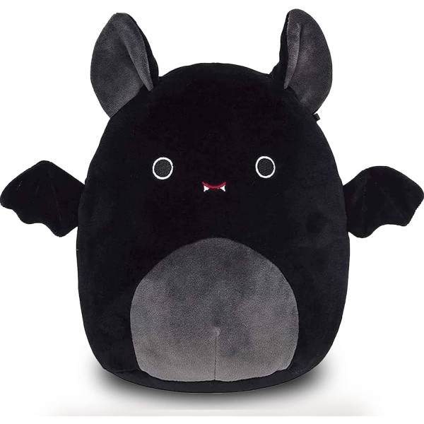 Squishmallow Bat Leke 12 tommer Squishmallows Store Dyr Plysjdukke, Kosedyr, Helligdag Bursdag Halloween Hjemmeinnredning Gave (Svart, 30 cm)