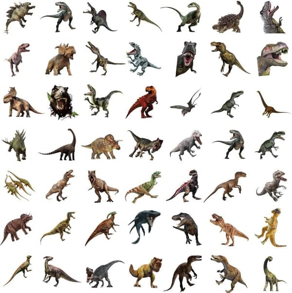 Dinosaurie Dekaler 100 st Coola Estetiska Dekaler för Vatten{hw}