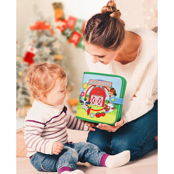 Montessori Aktiivisuuslauta Taaperoille - Maatilan Eläinten Tarina Aktiivisuuskirja Aistilelu Esikouluoppimiseen Hienomotoriset Taidot Matka-aktiviteetit {HH} Farm Story Book
