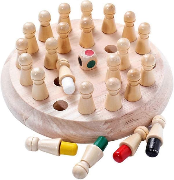 Oulensy Barnkalas Trä Memory Match Stick Schackspel Kul Block B