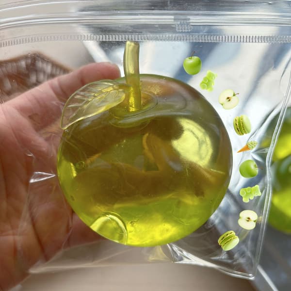 Grøn Æble Squishy Klar Squishy Stressaflaster Angstlindring til Børn og Voksne green