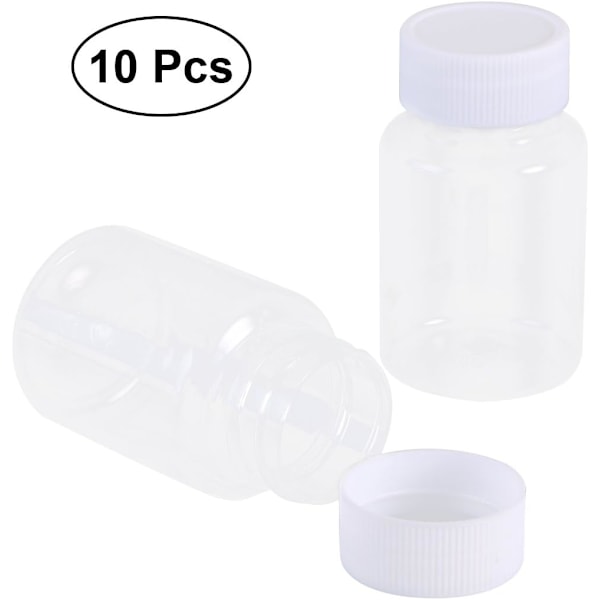 80ml Tomme Plastflasker Klare Flasker for Kjemiske Medikamenter, ZQKLA