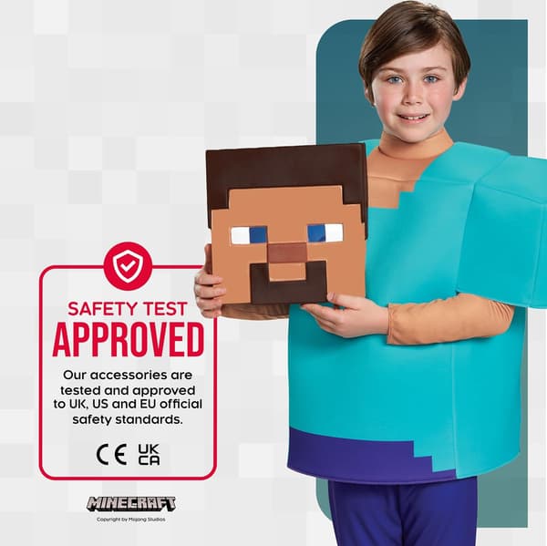 Minecraft Halloween -roolipeli Steve Deluxe Minecraft -asu, monivärinen-FF(F2) M (7-8)