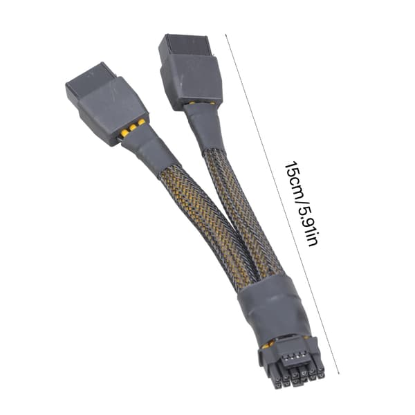 Dobbelt 8-bens hun til 12+4-bens 16-bens han adapterkabel til RTX4070 4080 Stabil(f2)