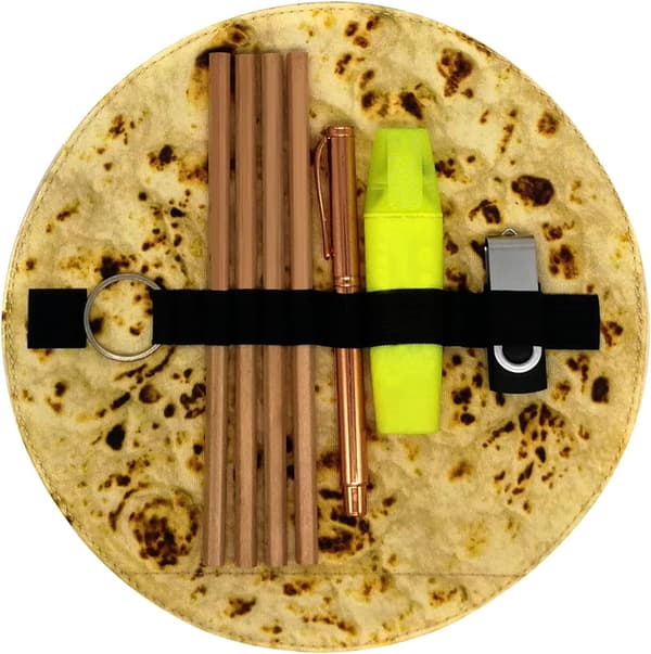 Penneveske Morsom Burrito Roll Veske Imiteret Pannekake Pizza{f2}