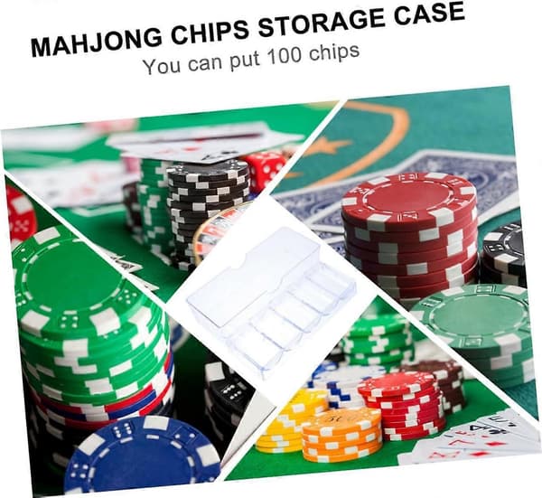 Poker Chip Bakke Til Poker Chips, Poker Chip Organizer Case, Transparent Opbevaringsboks, Moderne{h}