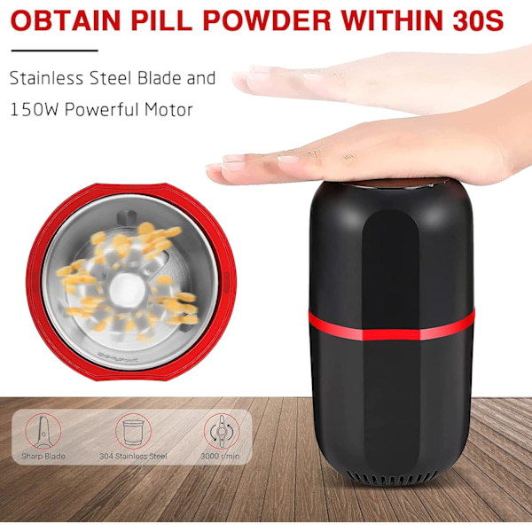 Elektrisk pilleknuser - Knus medisiner og vitaminer{F2}