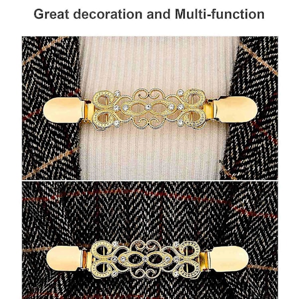 5 Stycken Tröja Sjal Klämmor Set Retro Kofta Krage Klämmor Antika Blommor Klänningar Sjal Klämma För{f2}