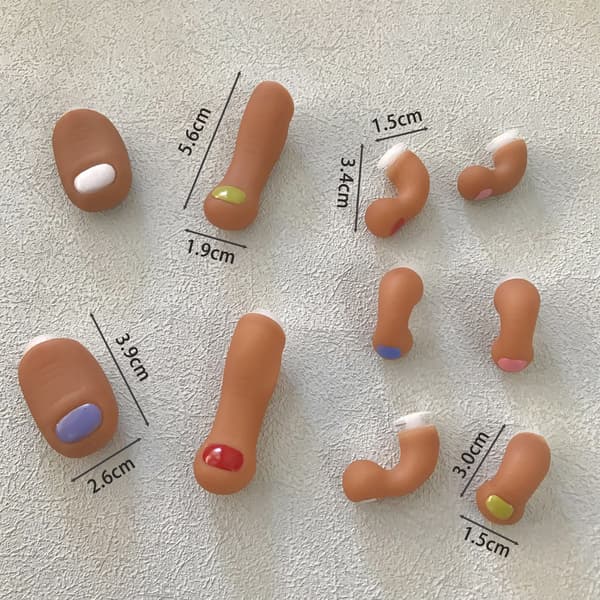 Kreative DIY Tåsko-charms – Avtakbare 3D-gummi-tresko-dekorasjoner, sett med 10