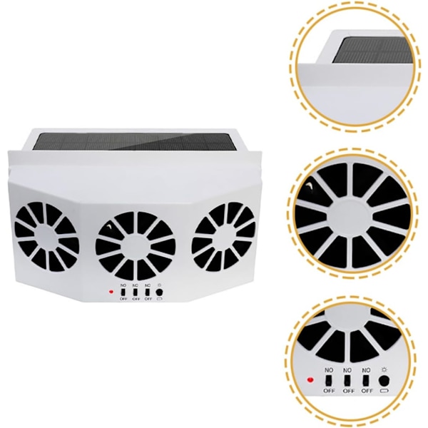 Bilkøler Solar Bilventilator Køleventilatorer Bilventilator Bagsæde Automatisk Ventilator