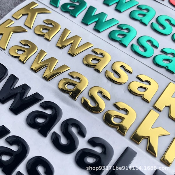 Anvendelig til Kawasaki Qimo pedal motorcykel 3D tredimensionel blød lim bogstav sticker brændstoftank karosseri personliggjort engelsk sticker{f709}