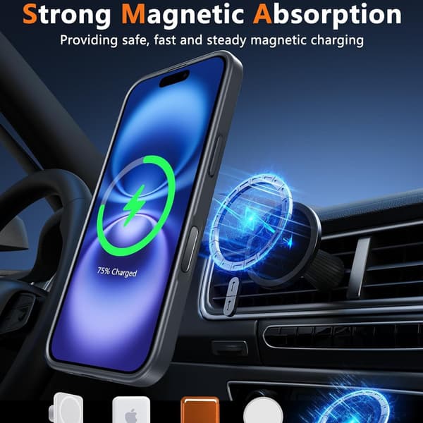 Magnetisk deksel til iPhone 16 og iPhone 17, matt mykt deksel med kamerakontrollknapp, støtsikkert MagSafe-kompatibelt*iPhone 16*grå grey iPhone 16