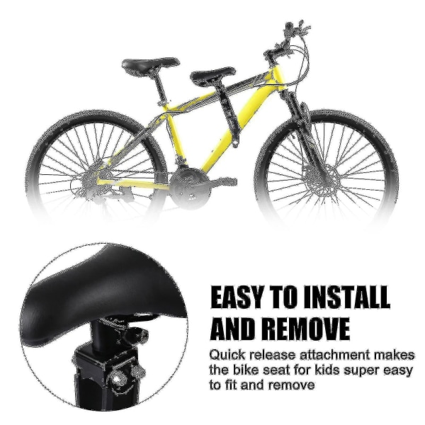 Barncykelsits för mountainbikes Frontmonterade cykelsitsar Lätt att installera för barn(A B）