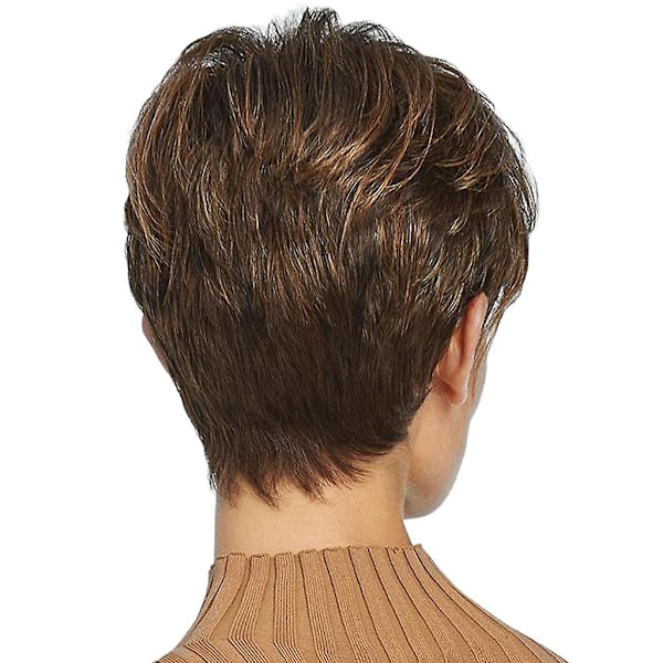 Gradient Syntetisk Fiber Kort Lockigt Hår Helperuker för Kvinnor Värmebeständiga（A）{F2}