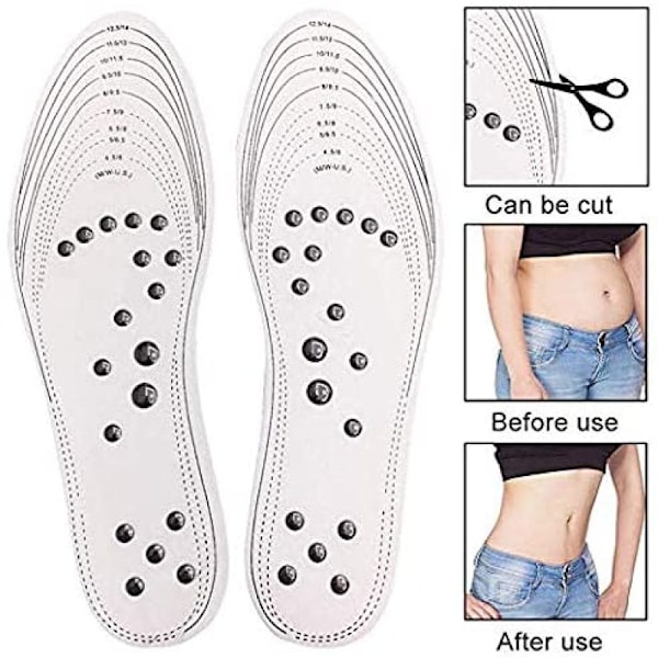 Akupressur Slimming Innersulor för Kvinnor Män Massage Magnetisk{HH}