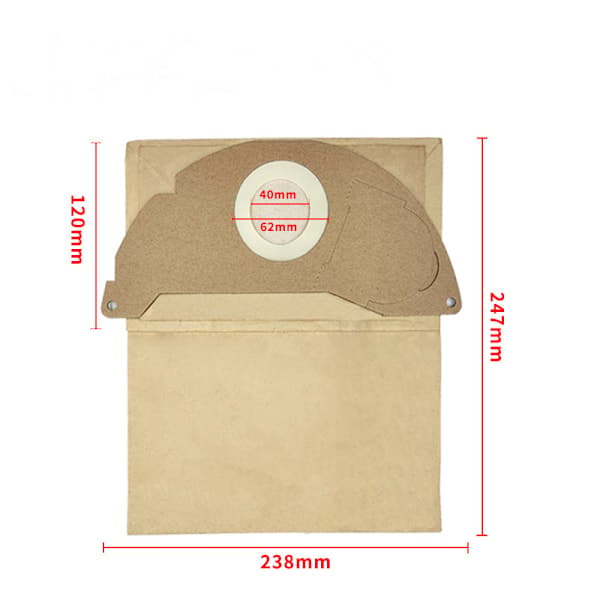 Dammsugarpåsar och filter 10-pack, kompatibla med Karcher A2004 A2024 A2054 MV2 WD2(f2)