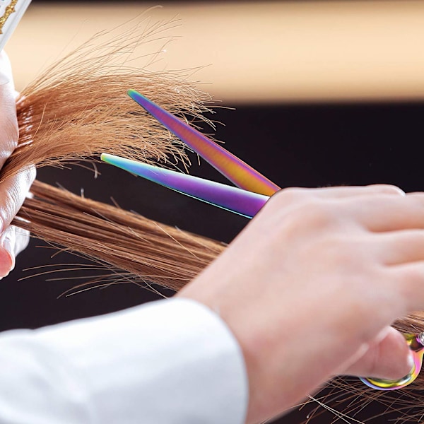 9 st hårfrisörsaxar barbersaxar hårklippningsset, färgglatt