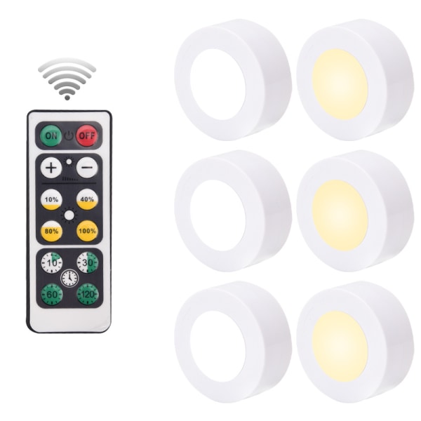 Skåplampor LED med fjärrkontroll, lampor skåpbelysning
