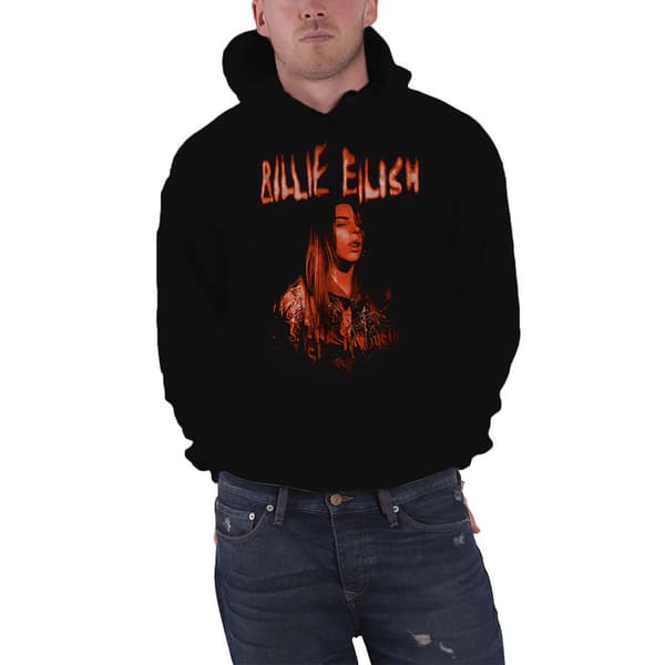 Billie Eilish Unisex Voksen Spooky Logo Hættetrøje L Sort Sort(f2) Black L