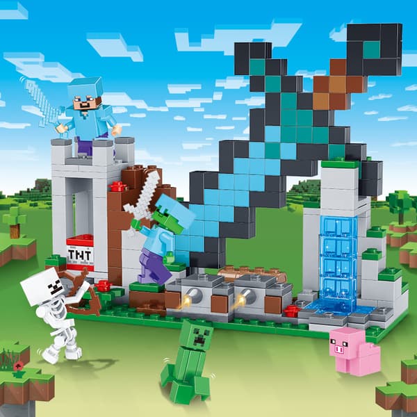 Creeper Cave Byggklossar Set | DIY Monteringsleksak **Två Hus By Two Houses Village