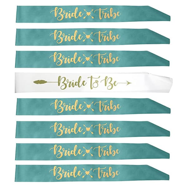 16 möhippe-banners - Bride Tribe och Bride To Be banners{wh}